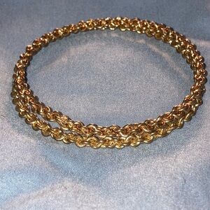 Vintage Stacked Gold-Tone Women's Bracelet